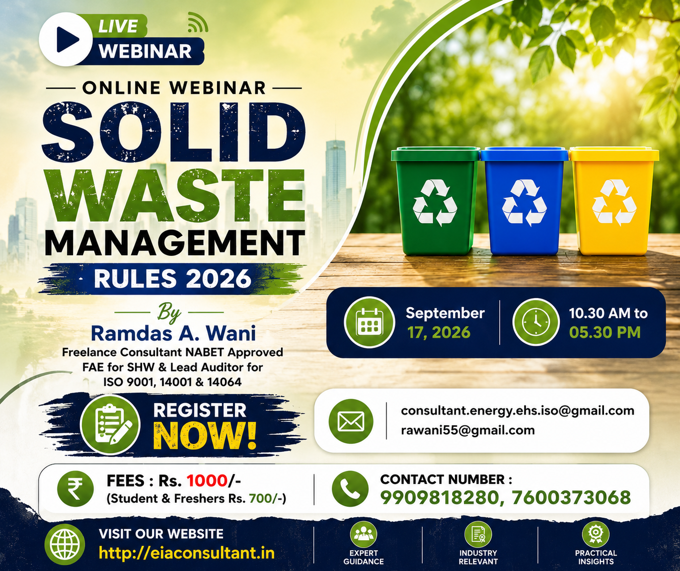 Live Webinar - Solid Waste Management Rules 2026